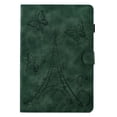 thumbnail image 5 of ELEHOLD Flip Folio Leather Case for Samsung Galaxy Tab A8 10.5 (2022), Butterflies Tower Pattern Card Slots Auto Wake/Sleep Kickstand Function Multi-Functional Protective Shockproof Slim Case,Green, 5 of 7
