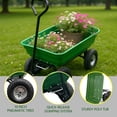 thumbnail image 4 of Gaderth Utility Garden Cart, Dual-Wheel Wheelbarrow, Home Utility Yard Wheelbarrow Garden Cart wIth Two Pneumatic Tires, Backyard Plastic Wheelbarrow Cart, 4 of 5