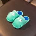 thumbnail image 2 of Otqutp Children Comfortable Slippers Fashion Cute Autumn and Winter Boys and Girls Slippers Flat Bottom Lightweight Soft and Comfortable Warm Solid Color Cute Monster(Green,3.5-4 Years), 2 of 4