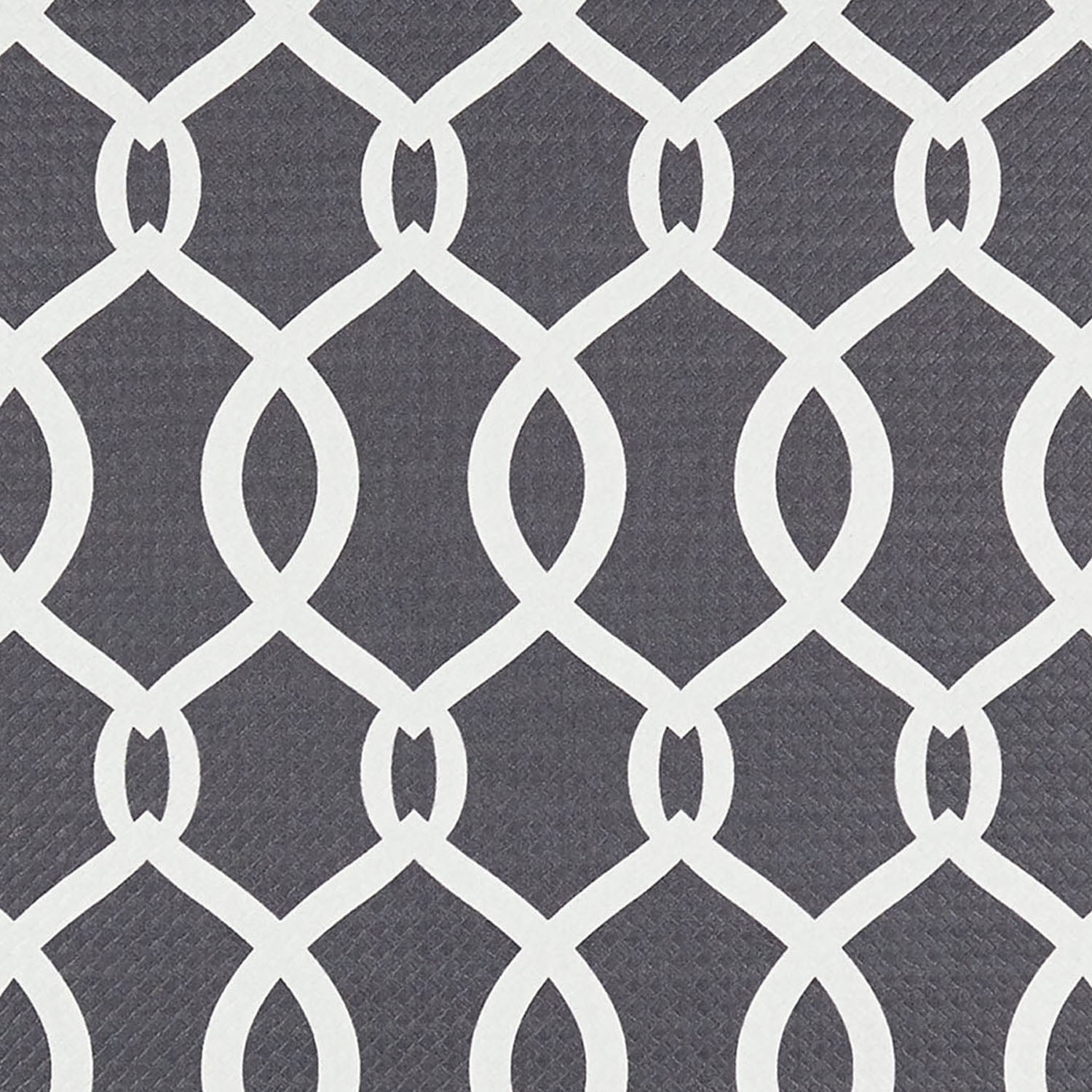 SoHome Cozy Living Kochi Lattice Anti-Fatigue Kitchen Mat, Black/White, 17.5"x30"