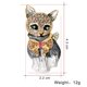thumbnail image 2 of CHAO Personalidad de la moda lindo ojo verde gatito broche aleación con diamantes goteo aceite accesorios de ropa, 2 of 5