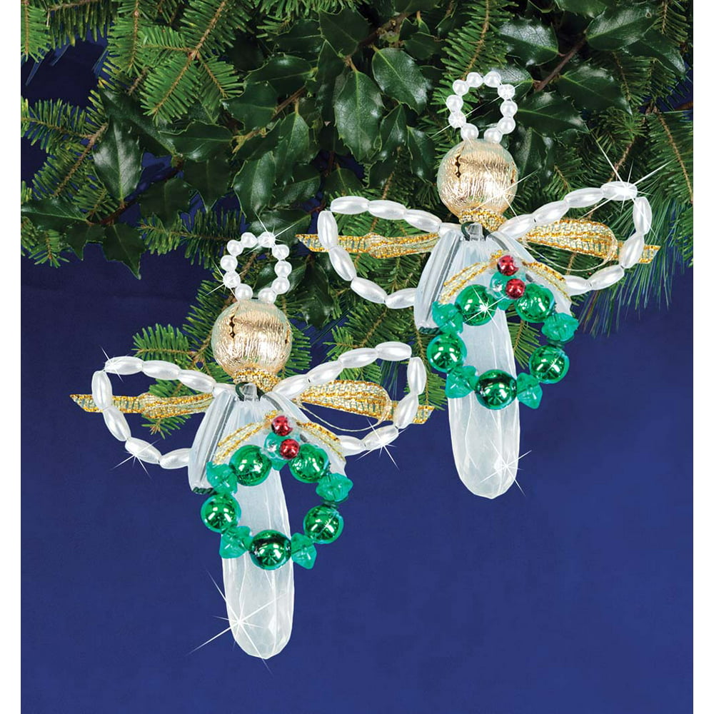 Mary Maxim Crystal Angel Beaded Ornament Kit - Walmart.com - Walmart.com