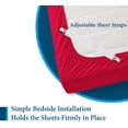 thumbnail image 6 of 600 Thread Count Pima Cotton Sleeper Sofa 4-PCs Sheet Set Full Sofa Size Red Stripe, Fits (5 Inch Deep) Sofa Bed Sheets, 6 of 6