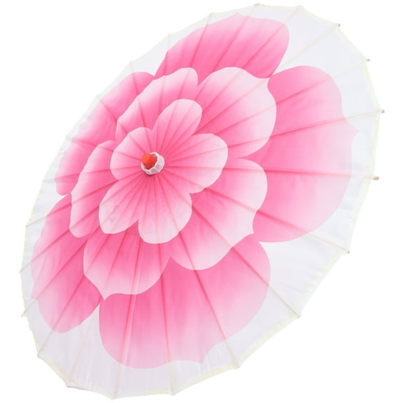 Oriental Parasol Handmade Oil Paper Umbrella 1pcs Rosy