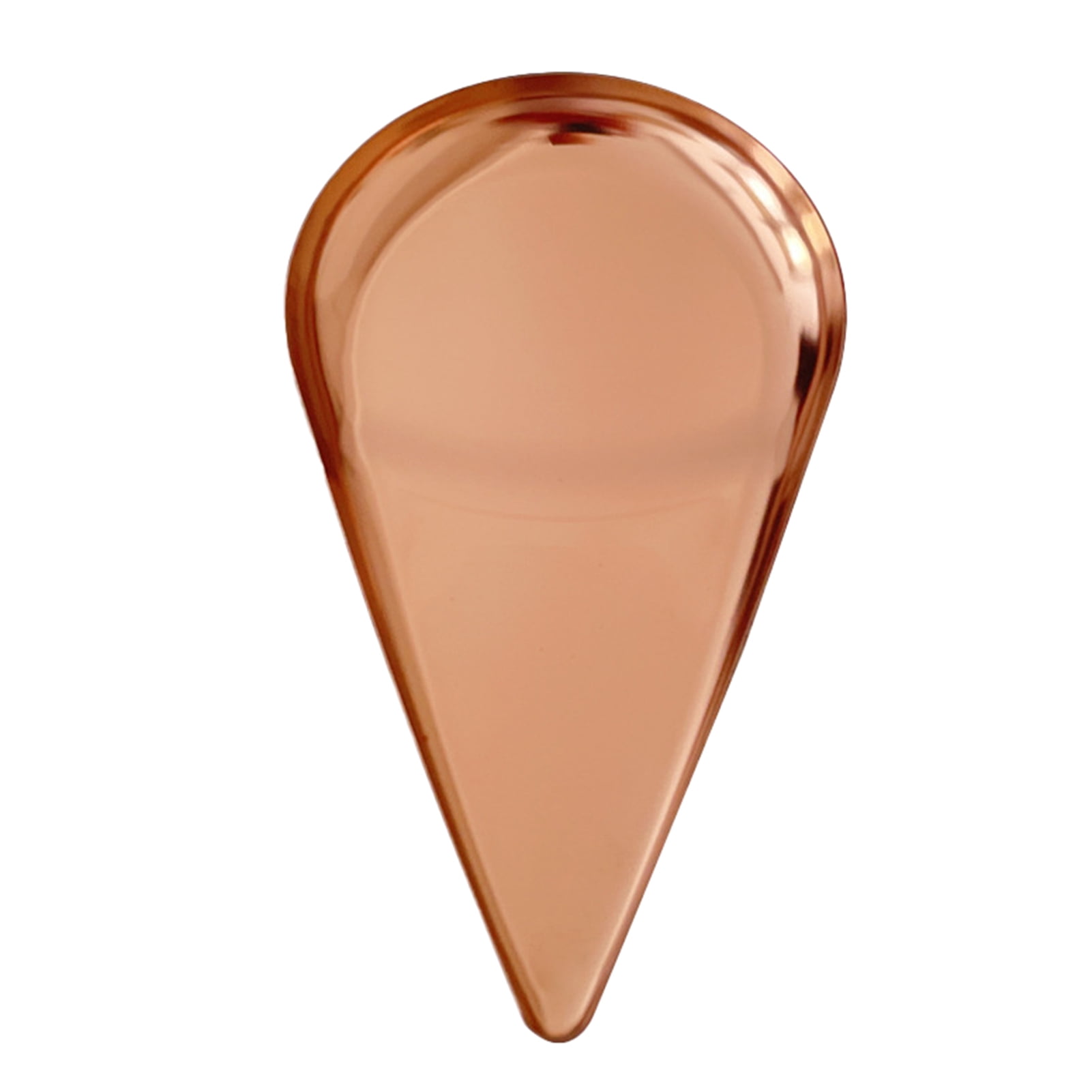 kiskick Exquisite Stainless Steel Jewelry Plate SpaceSaving Water DropShaped Trinket Dish for