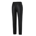 thumbnail image 3 of Women Stretchy Faux PU Leather Pants High Waist Skinny Leggings Elastic Ladies Plus Size Trousers, 3 of 7