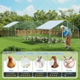 thumbnail image 5 of Betisef Chicken Coop,Large Metal Chicken Run Pen,Walk in Chicken Coops for 6/10 Chickens,Hexagonal Chicken House with Waterproof & Anti-UV Cover for Backyard (9.2x9.2x8 ft), 5 of 7