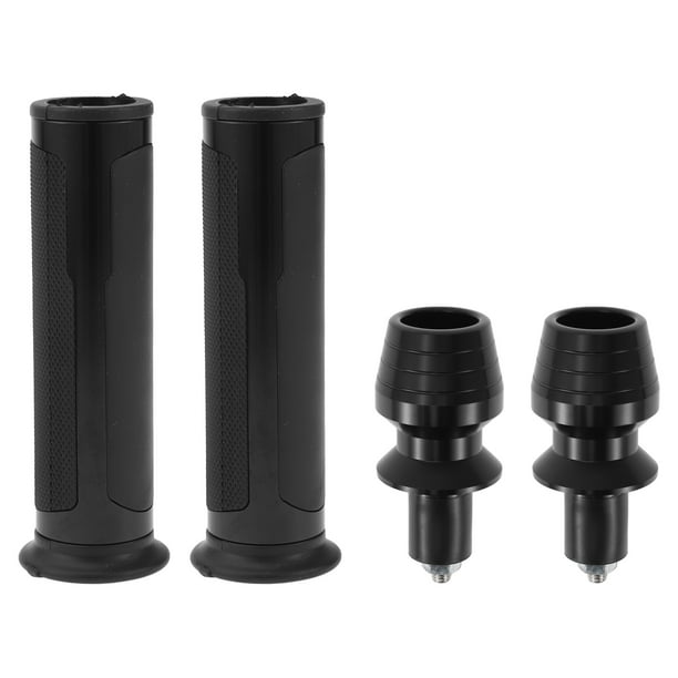 Kit de cubiertas para manillar de motocicleta Unique Bargains 7/8" 22mm 15/16" 24mm, antideslizante, de aleación de aluminio y goma, para motocicleta, scooter, bicicleta, ATV, negro, 1 juego