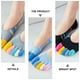 thumbnail image 3 of 5 pares de calcetines de patrón de rayas para mujeres calcetines de punta tibia invisibles calcetines de corte bajo, 3 of 6
