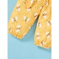 thumbnail image 6 of Zehjuhan Cute Bee Graphic Print Short Sleeve Onesie & Pants & Headband Baby Girls 3pcs Set, 6 of 6