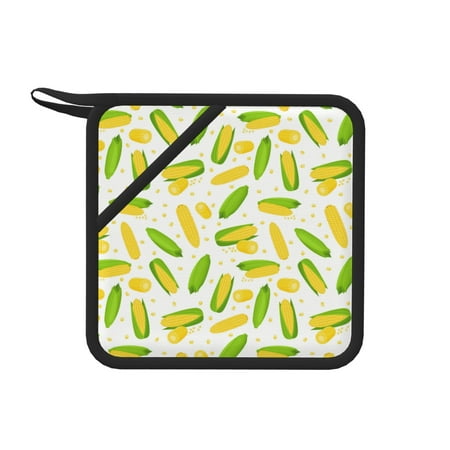 

Matuu Cartoon Corn for Square Silicone Anti-hot Pad for Kitchen Potholders Hot Dishers Spoon Holder