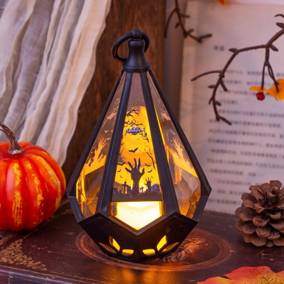 Halloween Small Pumpkin Night Light, Halloween Jack O Lantern Pumpkin Decoration with Handheld Design, Glowing Pumpkin Lamp Ornament for Party Home Tabletop Decor