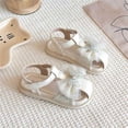 thumbnail image 6 of Jinhomg Toddler Girls Sandals Little Girls Kids Sequin Shoes Lightweight Comfy Wedding School Party Sandals Beige 26, 6 of 9