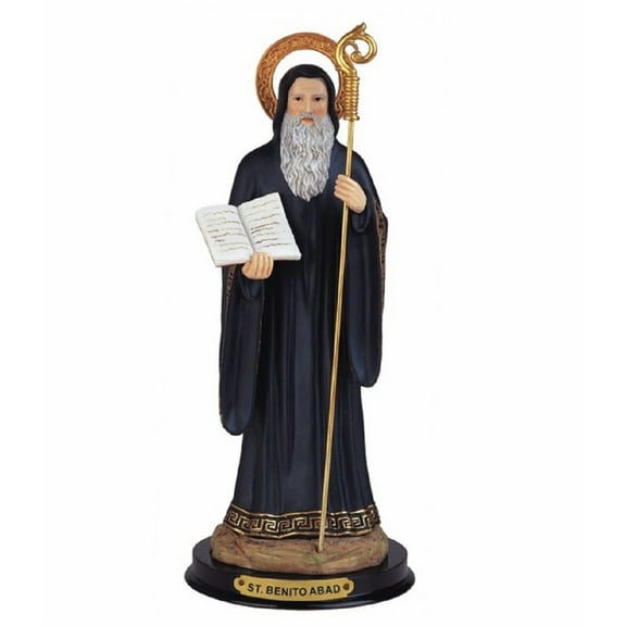 FC Design 12"H St Saint San Benito Abad Statue Holy Figurine Religious Decoration