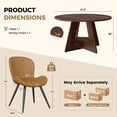 thumbnail image 2 of Hawsaiy 5 Piece Round Dining Table Set for 4, 47.3" Kitchen Dining Table with Storage Shelf & 4 Upholstered Dining Chairs, Modern Dining Room Furniture Set with Metal Legs, 2 of 11