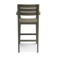 thumbnail image 7 of Brigitte Outdoor Acacia Wood Barstools, Set of 2, Gray, 7 of 7