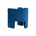 thumbnail image 4 of Cid 24 Inch Accent Chair, Blue Velvet, Curved Backrest, Unique Panel Legs, 4 of 5