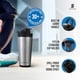 thumbnail image 3 of Botella agitadora de acero inoxidable con aislamiento para coctelera de hielo | 26 oz, acero inoxidable | Frío durante más de 30 horas | Vaso aislado con agitador giratorio | Botella sin olor para bat, 3 of 5