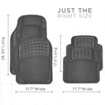 thumbnail image 4 of OxGord Car Floor Mats Ridged Rubber Full Set Universal Fit (4 Piece) (Gray), 4 of 5