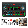 thumbnail image 2 of Micrófono Condensador Y Tarjeta Sonido Mezclador Con Accesorios Belug, Negro, 2 of 5