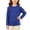 Blue, variant on Jalioing Long Sleeve Cotton T Shirt for Kids Casual Basic Round Neck Plain Pullover Tee Boys Girls Comfy Tops 1-11 Years