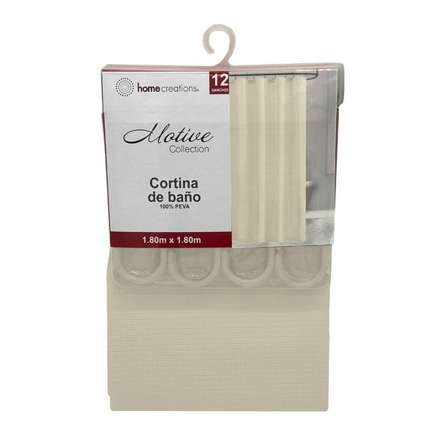 Cortina de Baño Home Creations HCRE CORTINA P TE BE Texturizada Beige 180x180 cm