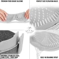 thumbnail image 2 of Zulay Kitchen  ZULB086DX87T8 Zulay Pot Strainer (Silicone) - Gray / Adjustable, 2 of 3