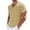 Beige, variant on JULMCOMO Cotton Linen T Shirts for Men V Neck Short Sleeve Fringe Raw Hem Comfy Summer Shirt Casual Classic Tees Navy 3XL