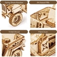 thumbnail image 3 of Modelo de coche Puzzle de madera a escala 1:18 HUOGUO para niños, 3 of 5