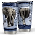 thumbnail image 1 of SANDJEST Vaso Térmico de Acero Inoxidable de 20oz con Diseño de Elefante, 1 of 7