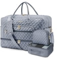 thumbnail image 1 of Bolsa de viaje LUOCIP grande para mujer, fin de semana, con compartimento para zapatos, 1 of 6
