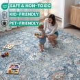 thumbnail image 5 of Bloom Rugs Washable Non-Slip 5x7 Rug - Blue / Beige Traditional Oriental Area Rug for Living Room, Bedroom, Dining Room, and Kitchen - Exact size: 5' x 7', 5 of 8