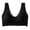 Black, variant on Womens Front Closure Bra Wireless Wide Strap Seamless Comfort Lace Leaf Pattern Bra for Daily Wear