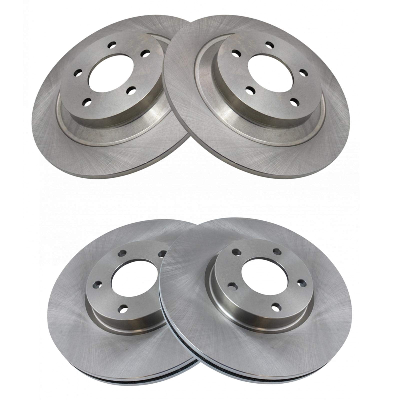 TRQ Front & Rear Brake Rotors Set Fits Select 2006-2015 Mazda 5