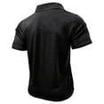 thumbnail image 3 of Fnnxeal Mens Polo Shirts Casual Collared Short Sleeve Button Lightweight Summer Black Polo Shirts for Men Size S, 3 of 5