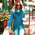 thumbnail image 3 of Suéter de punto irregular de manga larga con abertura distintiva y cuello redondo para mujer de estilo europeo y americano para otoño e invierno, 3 of 6