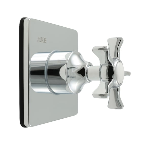 Kingston Brass KS3041NX Hamilton Single-Handle Three-Way Diverter Valve with Square Trim Kit in Polished Chrome