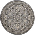 thumbnail image 1 of Unique Loom Kashan Traditional Floral Area Rug, 8 Feet, Gray/Ivory, 1 of 2