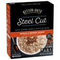 Better Oats Maple and Brown Sugar Steel Cut Oatmeal Packets with Flax