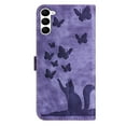 thumbnail image 6 of Wallet Case Designed for Samsung Galaxy S23 for Women,Flip Folio Cover with Butterfly Embossed PU Leather Kickstand Credit Card Holder Slots Magnetic Wrist Strap Phone Case, Purple, 6 of 13