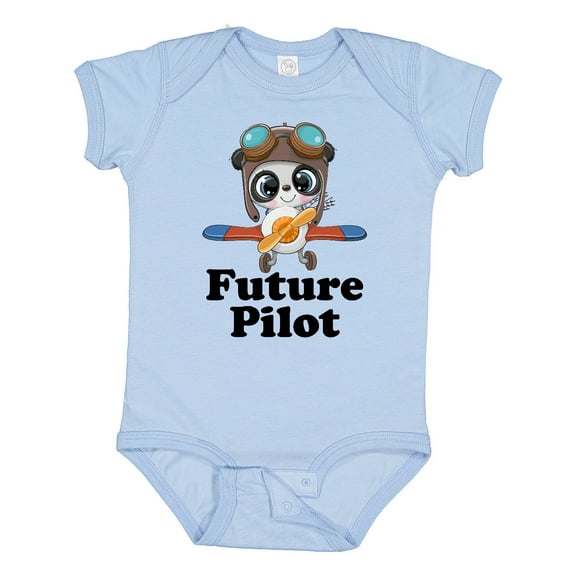 Inktastic Boys Future Pilot Panda Boys Baby Bodysuit