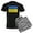 With Gray Camo Pant, variant on CafePress - Ukraine Flag Pajamas - Men's Dark Loose Fit Cotton Pajama Set