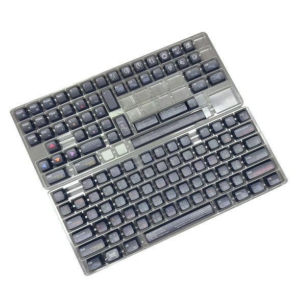 Yammee Heat Sublimated Black Keycaps XDA height Thick PBT for Mechanical Keyboards