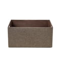 thumbnail image 4 of BAUM Set of Three Linnen Look Covered Cardboard Rect Storage Bins - Taupe, 4 of 4