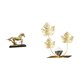 thumbnail image 1 of Figura de caballo en miniatura, escultura coleccionable de resina, decoración con flores y hojas de metal, forma única, material de hierro, ideal para, 1 of 8