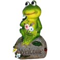 thumbnail image 1 of Frog Garden Decoration, Resin Frogs Statue Sculpture, Welcome To Our Garden Statue, 1 of 5