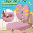 thumbnail image 5 of TABU Kids Desk for Girls, Kids Desk and Chair Set with Board, Student's Study Computer Work Station, Writing Table with Hutch and Storage Shelves, Pink, 5 of 8