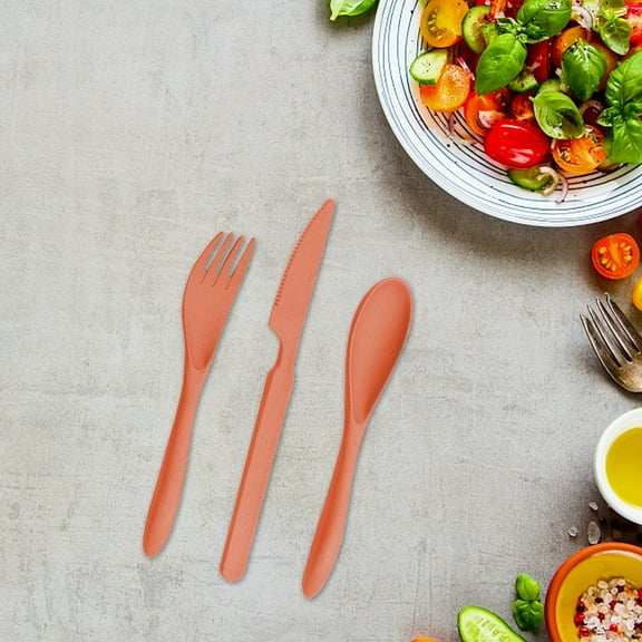 Plastic Silverware Heavy Duty Plastic Cutlery Set Heavyweight Disposable Flatware Includes Spoons Forks Knives Utensil Set for Weddings, Birthdays, Parties, and Everyday Use