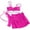Hot Pink, variant on Bixock Swimsuit for Women,Bikinis Sets for Women,Women's Swimsuit Solid Color 2 Piece with Drawstring Ties Detail 3 Piece Swimsuit Set