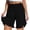 Black, variant on Elvqul Shorts for Women Straight Leg Short Pant High Waist Summer Knee Length Plain Stretchy Pockets Quick Dry Womens Casual Shorts